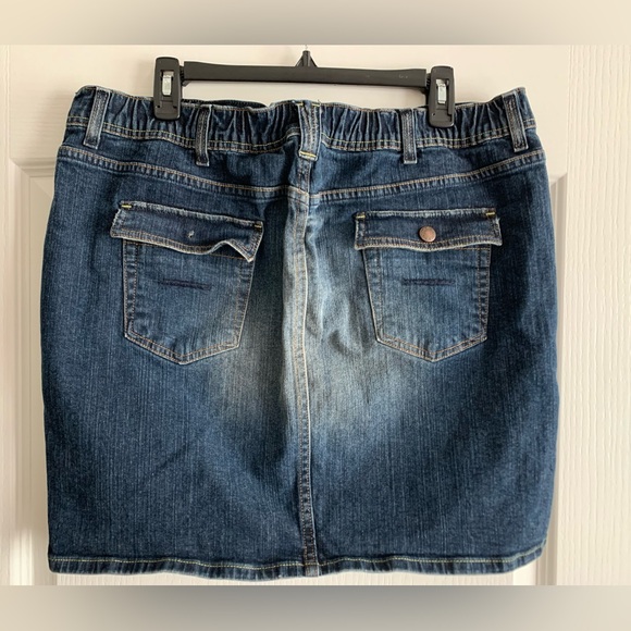 Motherhood maternity denim stretch mini skirt size XL - Picture 3 of 10